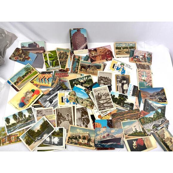 180+ Mixed Lot Vintage Postcards Locations 1900s–1970s Ephemera RPPC - Picture 1 of 12